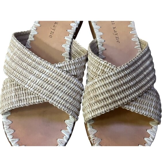 Jenni Kayne Sandals Raffia Crossover Natural Womens 36 US 6 Used *Damage - Picture 4 of 9